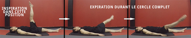Pilates - One Leg Circle - Respiration variante 2