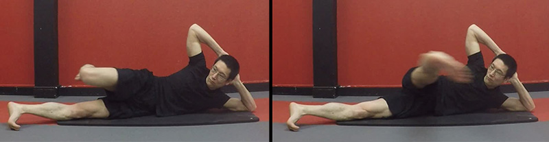 Pilates - Side Kicks - Coups de pieds horizontaux jambe tendue et fléchie